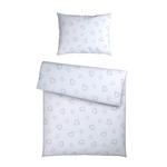 BABYBETTWÄSCHE STERNE Renforcé 100/135 cm  - Weiß/Grau, Basics, Textil (100/135cm) - My Baby Lou