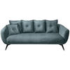 3-SITZER-SOFA Velours Blau  - Blau/Schwarz, Modern, Holz/Textil (236/94/103cm) - Livetastic