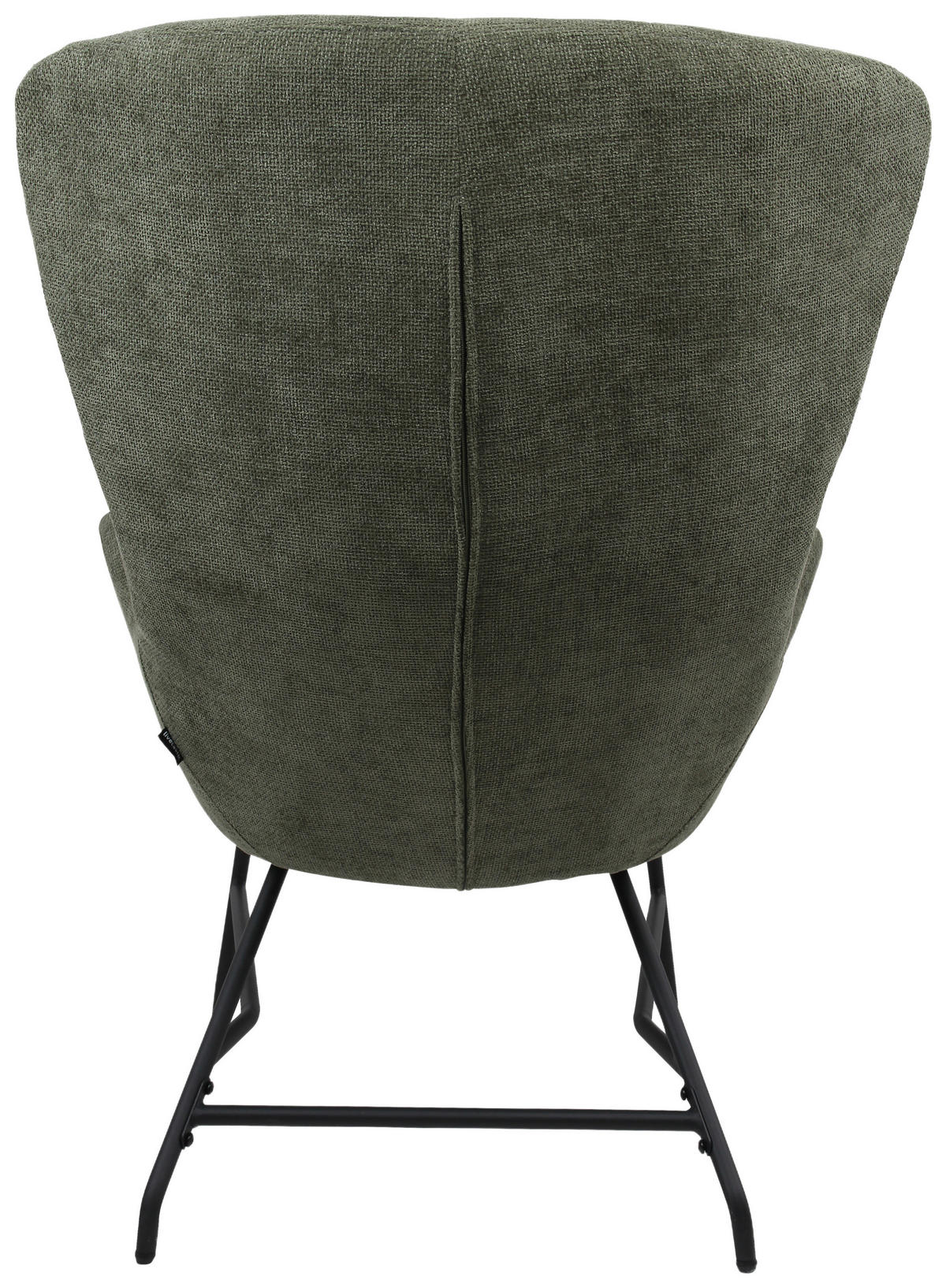 SESSEL in Bouclé Grün  - Schwarz/Grün, MODERN, Textil/Metall (77/106.5/84cm) - Livetastic