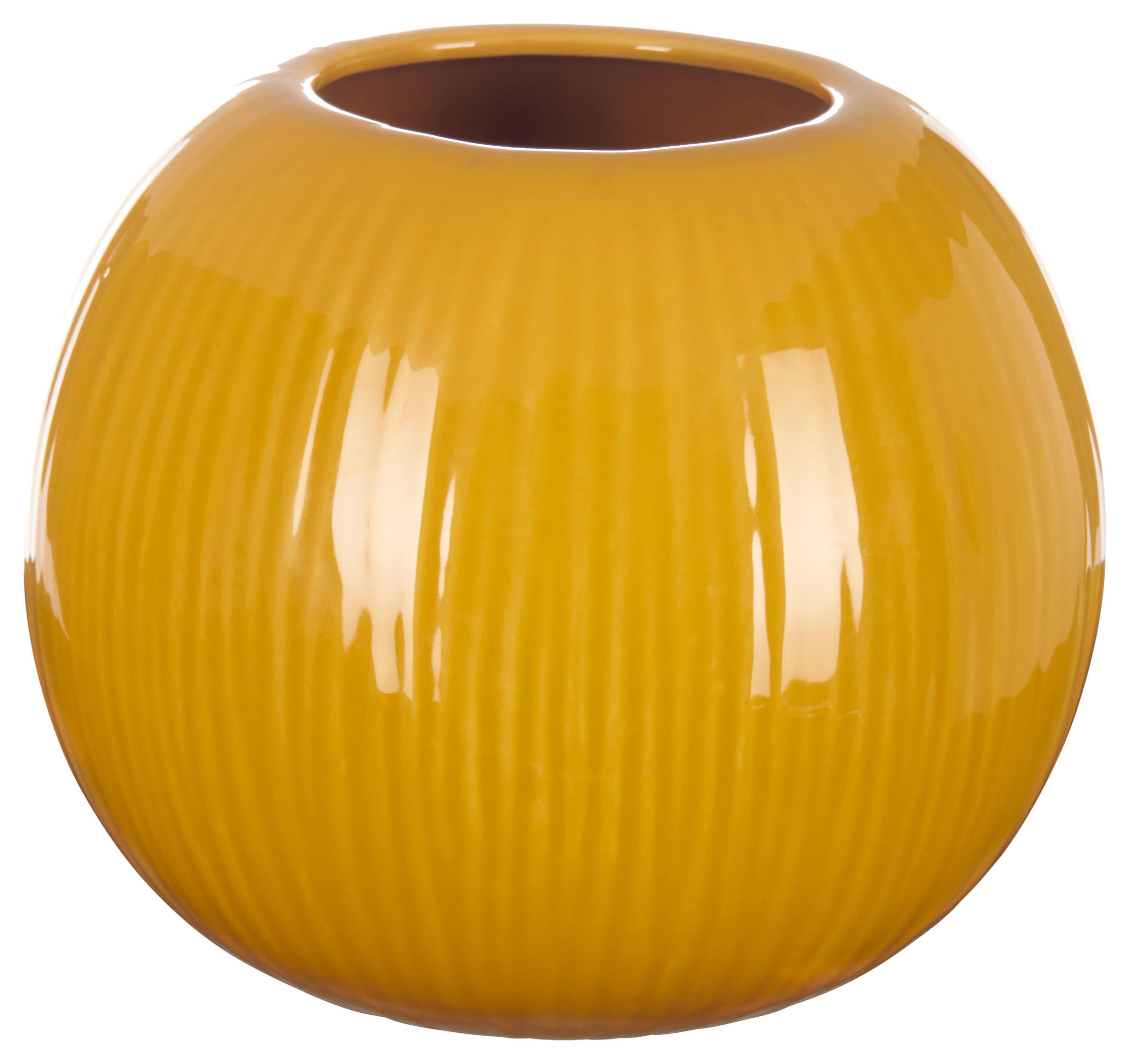 VASE 15 cm  - Currygelb, Basics, Keramik (15cm)