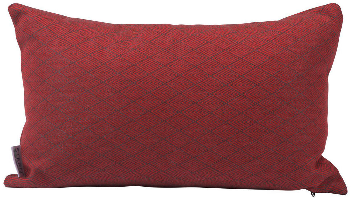 OUTDOOR-KISSEN Raute  - Rot, Basics, Textil (35/55cm) - Stern