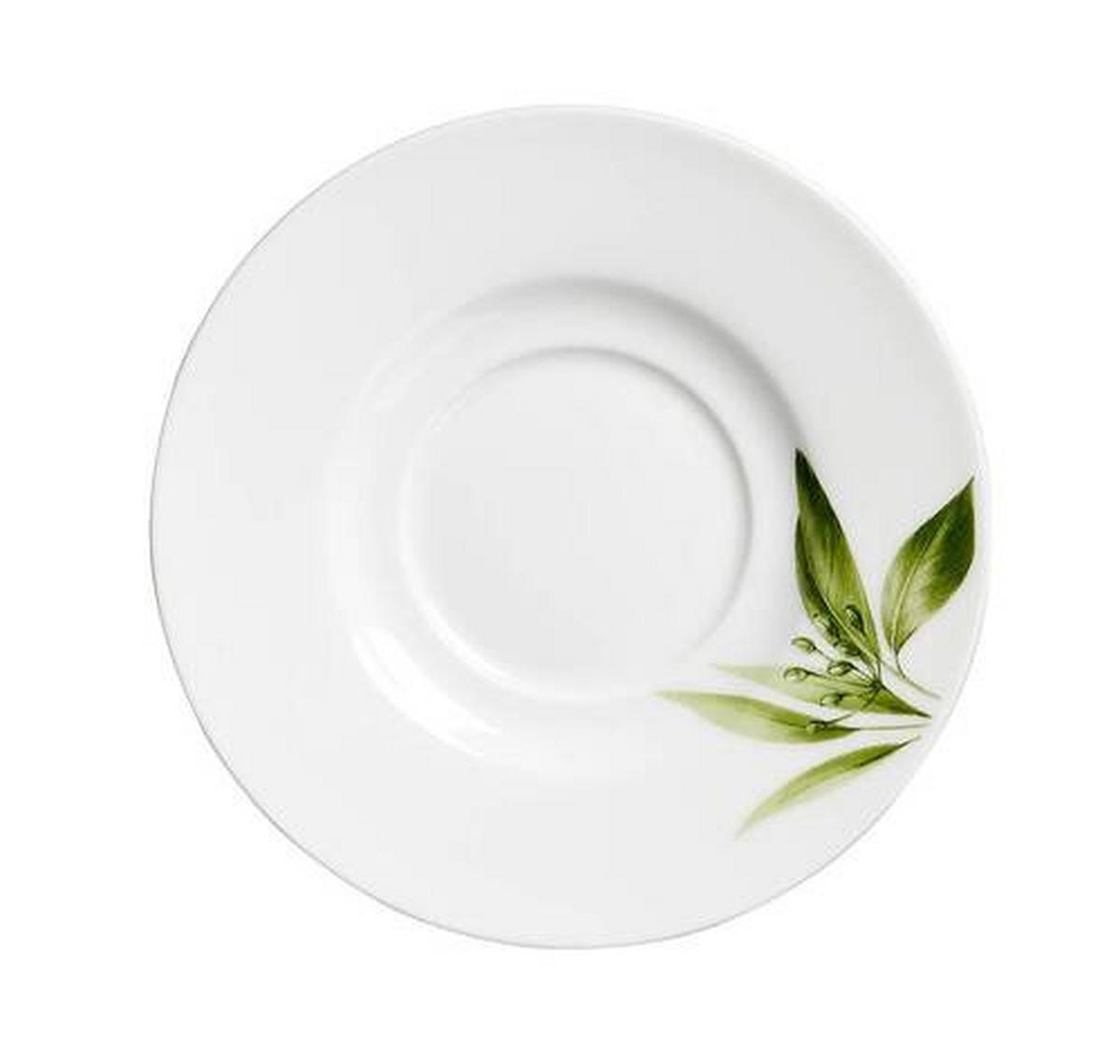 PODŠÁLEK NA ESPRESSO porcelán keramika  - bílá/zelená, Konvenční, keramika (12/12/1cm) - Ritzenhoff Breker