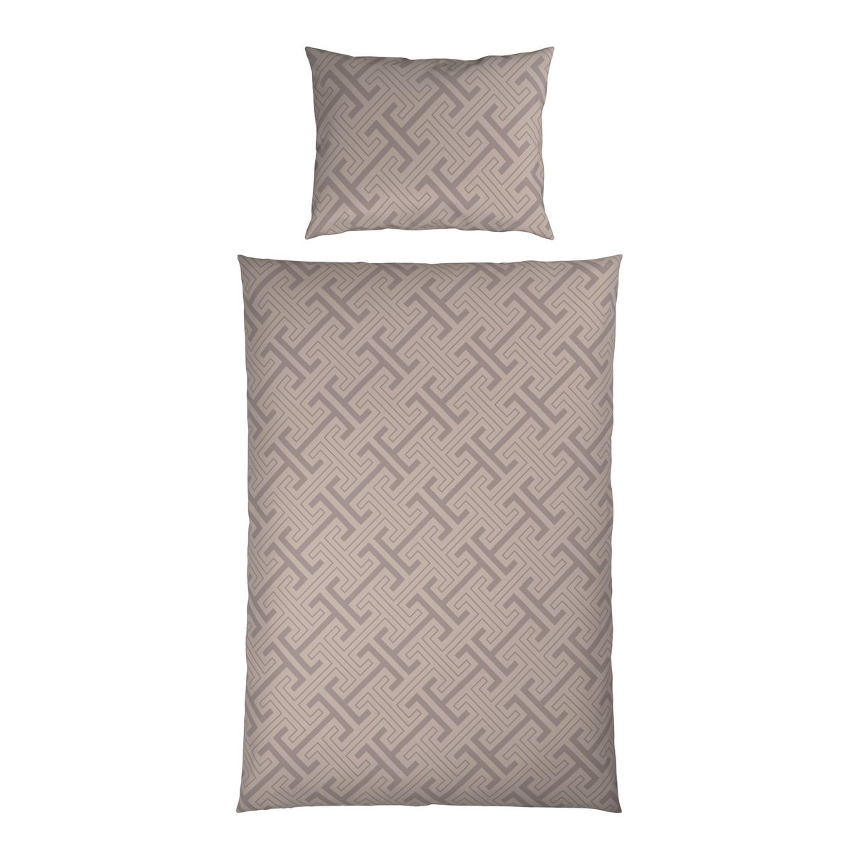BETTWÄSCHE 2-teilig Satin 140/200 cm  - Taupe, Design, Textil (140/200cm) - Ambia Home