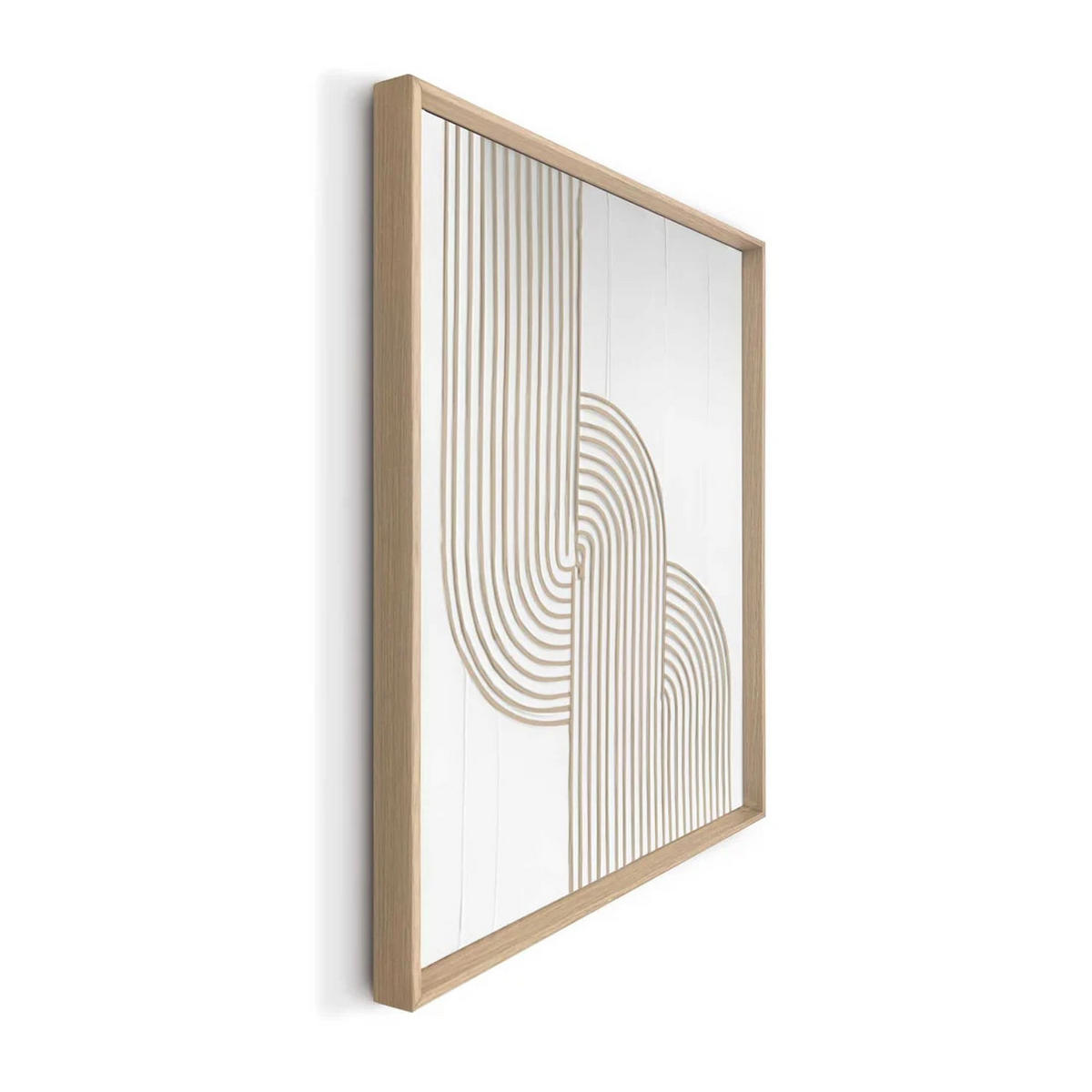 UNIKAT Abstraktes 50/70/3 cm  - Schwarz/Weiß, Basics, Holz (50/70/3cm) - Reinders!