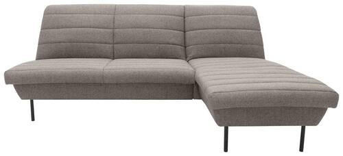 ECKSOFA Looks IX Braun, Beige Webstoff - Beige/Schwarz, Design, Textil/Metall (214/168cm) - LOOKS by W.Joop