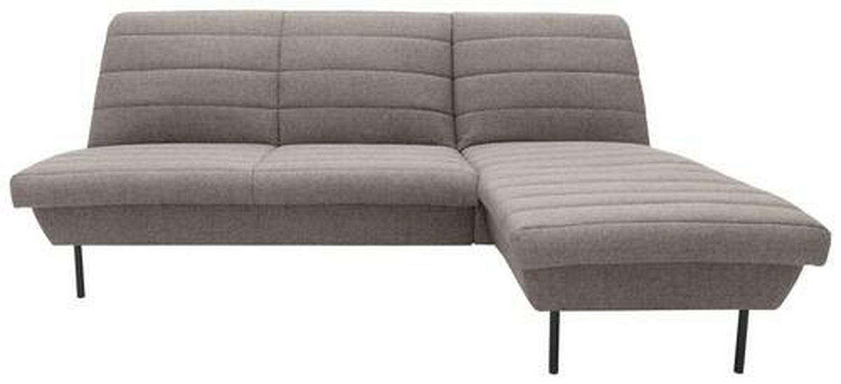 ECKSOFA Looks IX Braun, Beige Webstoff  - Beige/Schwarz, Design, Textil/Metall (214/168cm) - LOOKS by W.Joop