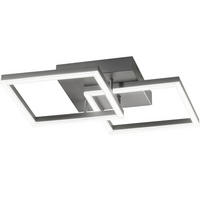 LED-DECKENLEUCHTE 45/45/10 cm   - Anthrazit, Design, Kunststoff/Metall (45/45/10cm) - Fabas Luce