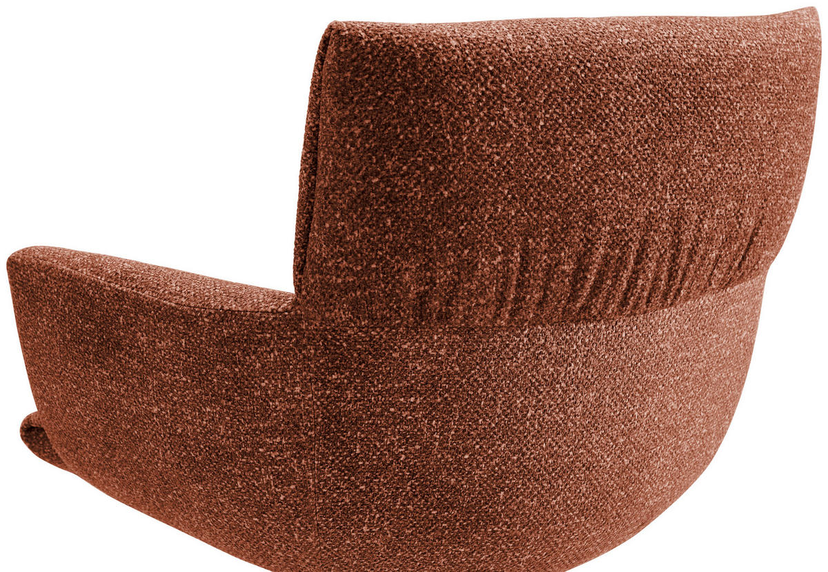ARMLEHNSTUHL  in Eisen Leinenoptik  - Rostfarben/Schwarz, Design, Textil/Metall (64/86/63cm) - Dieter Knoll