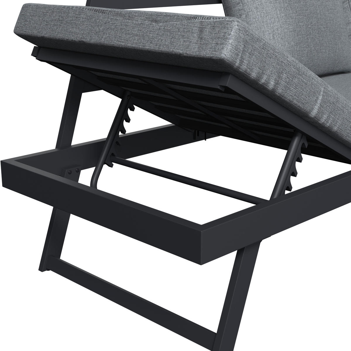 ÜLŐPAD antracit, szürke  - antracit/szürke, Design, textil/fém (204/70/69cm) - Ambia Garden