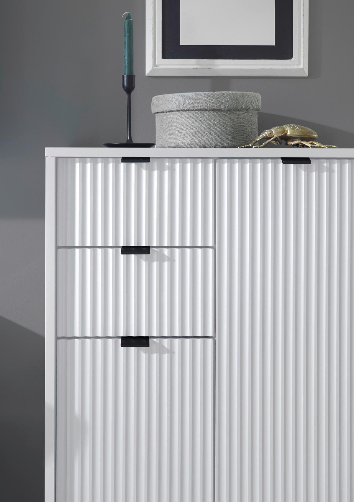 HIGHBOARD  in 60/106/32 cm  - Anthrazit/Weiß, MODERN, Holzwerkstoff/Kunststoff (60/106/32cm) - MID.YOU