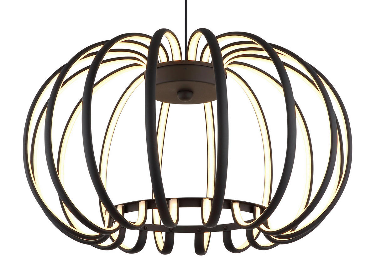 LED-HÄNGELEUCHTE 40/120 cm  - Schwarz/Weiß, Design, Kunststoff/Metall (40/120cm) - Globo