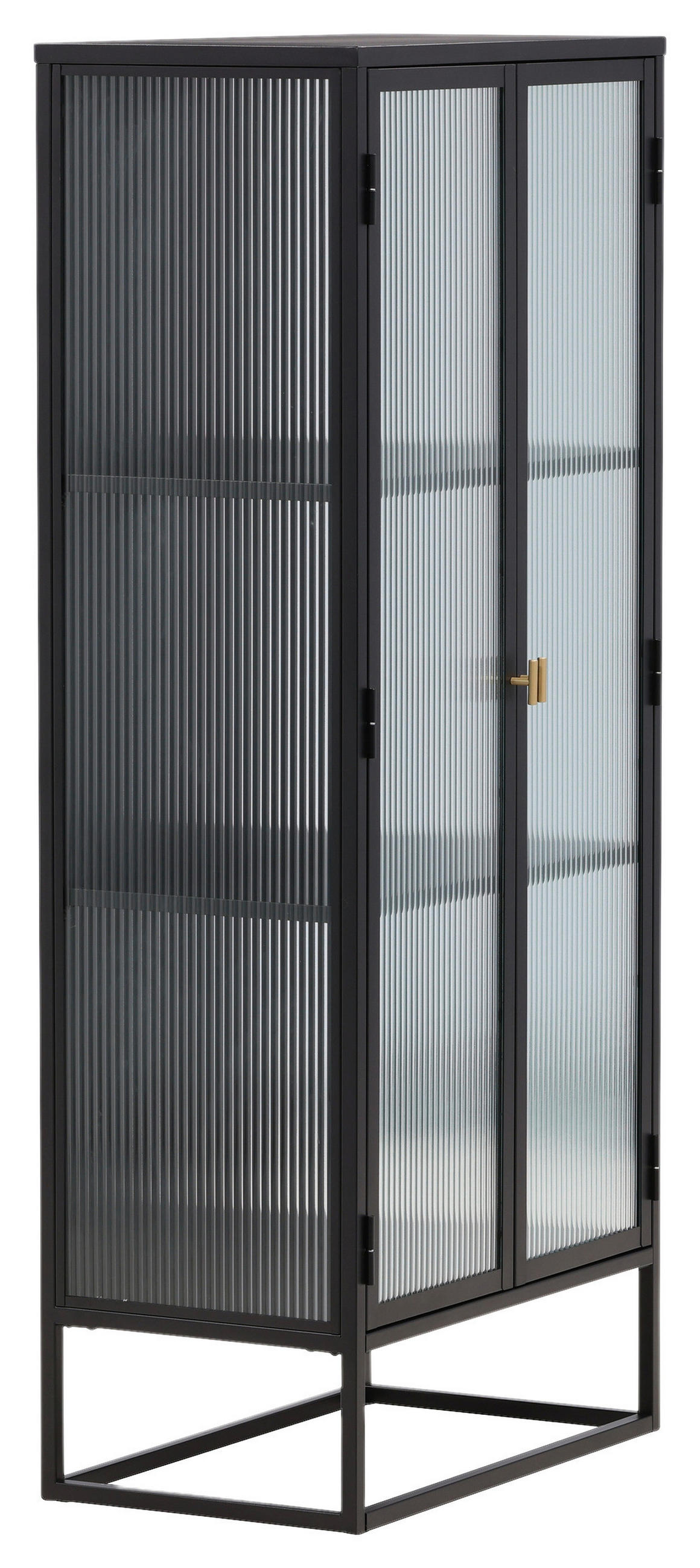HÖG BYRÅ  i 70/160/40 cm  - svart, Design, metall/glas (70/160/40cm) - Livetastic