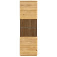 VITRINE  in massiv Eiche Eichefarben  - Transparent/Eichefarben, Natur, Glas/Holz (65/205,8/38cm) - Linea Natura