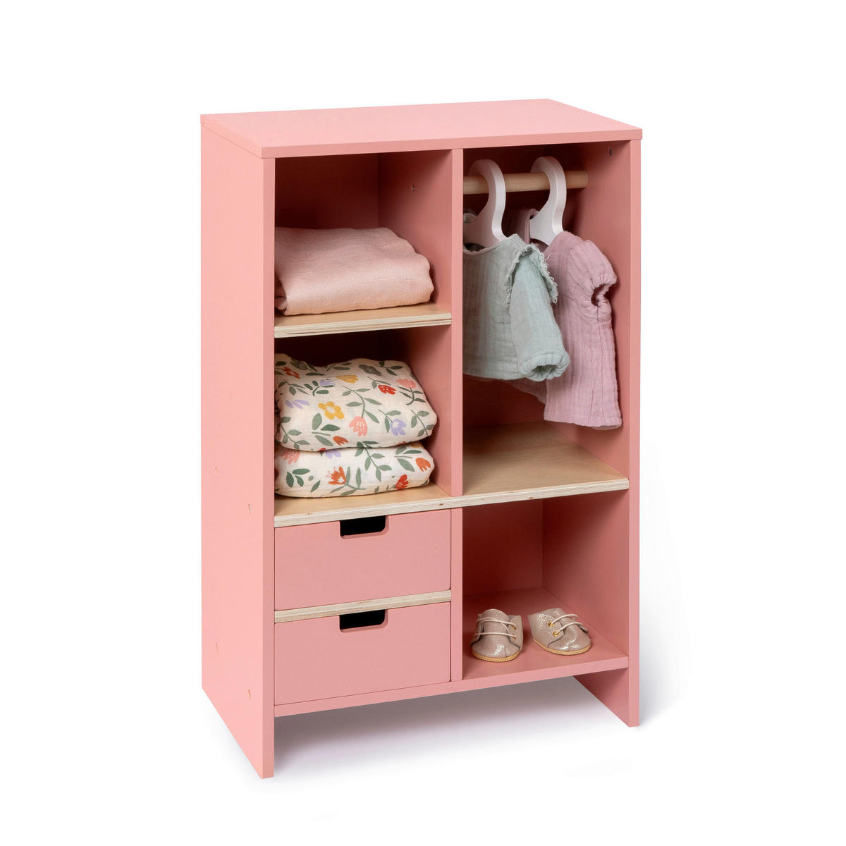 PUPPENKLEIDERSCHRANK ROBINIA  - Altrosa, Basics, Holz (32/20/50cm) - MUSTERKIND