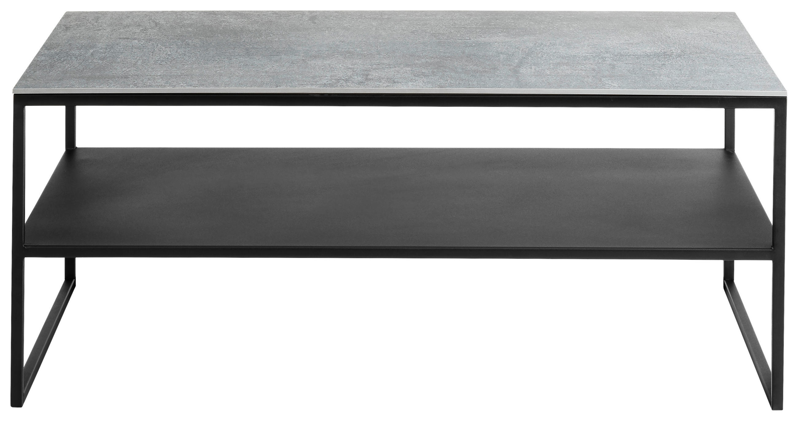COUCHTISCH in Metall 100/60/41 cm  - Schwarz/Grau, Design, Keramik/Metall (100/60/41cm) - Johann Jakob