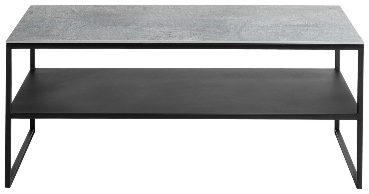 COUCHTISCH in Metall 100/60/41 cm  - Schwarz/Grau, Design, Keramik/Metall (100/60/41cm) - Johann Jakob
