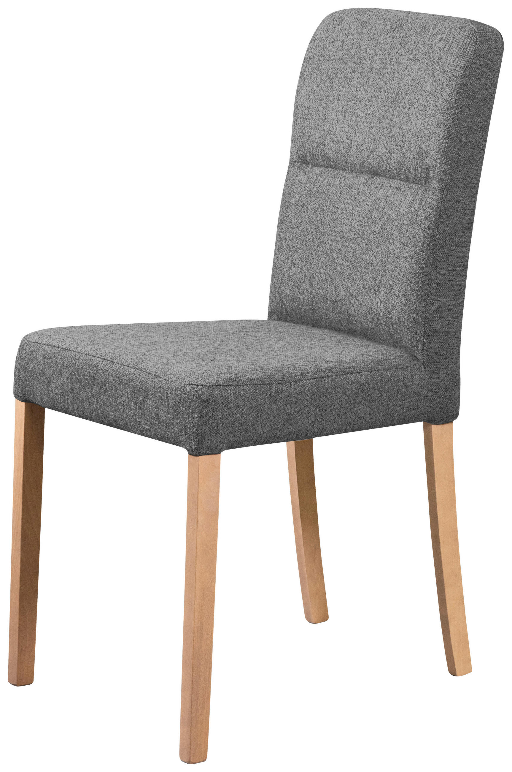 STUHL - Eichefarben/Grau, KONVENTIONELL, Holz/Textil (43/91/58cm)