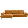 ECKSOFA MR 270 Currygelb Chenille  - Chromfarben/Currygelb, Design, Textil/Metall (181/335cm) - Musterring