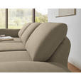 ECKSOFA  in Flachgewebe Hellbraun  175-224/255-365 cm  - Hellbraun/Schwarz, Design, Textil/Metall (175-224/255-365cm) - Dieter Knoll