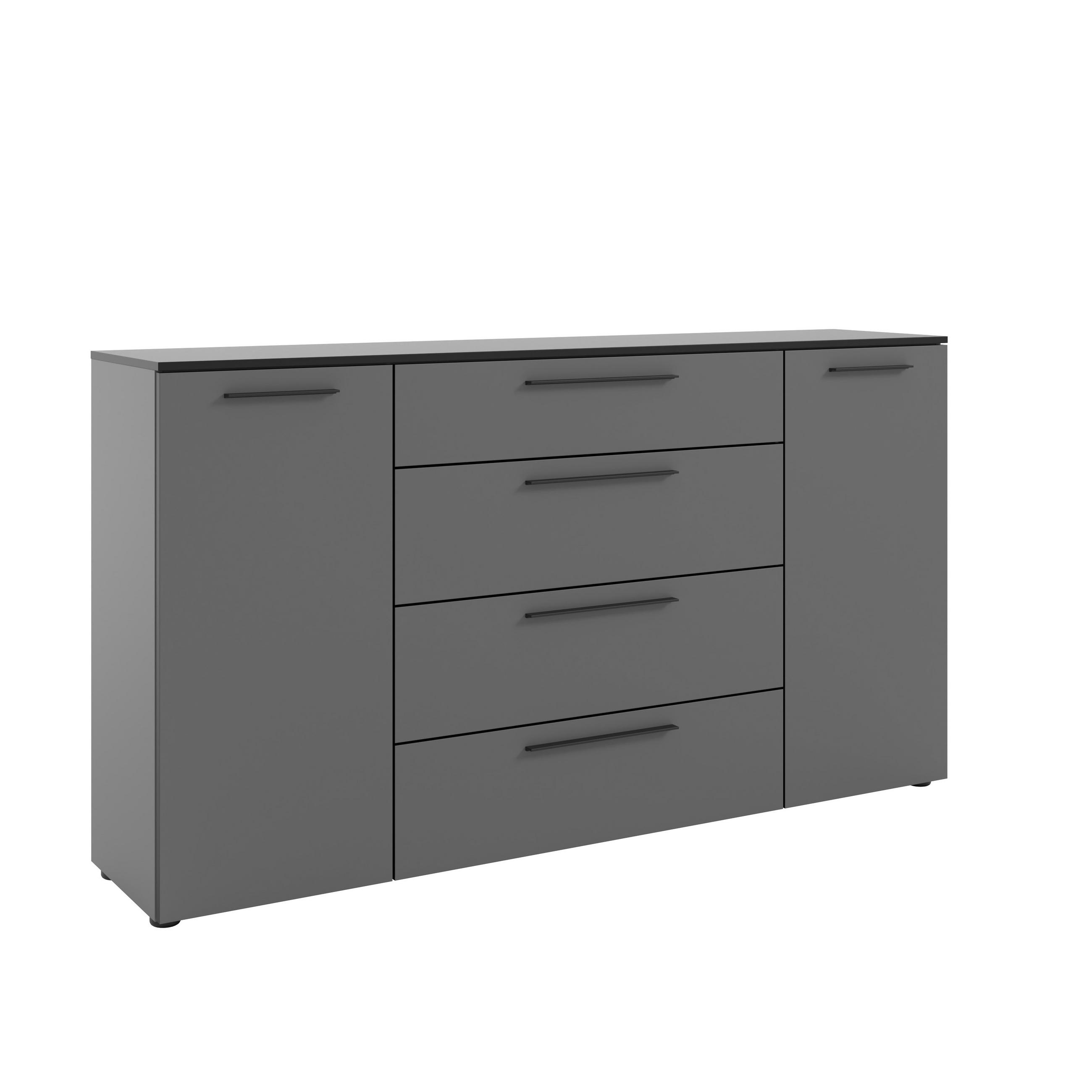 SIDEBOARD 180/99,8/40 cm  in Dunkelgrau  - Dunkelgrau/Schwarz, MODERN, Holzwerkstoff/Kunststoff (180/99,8/40cm)