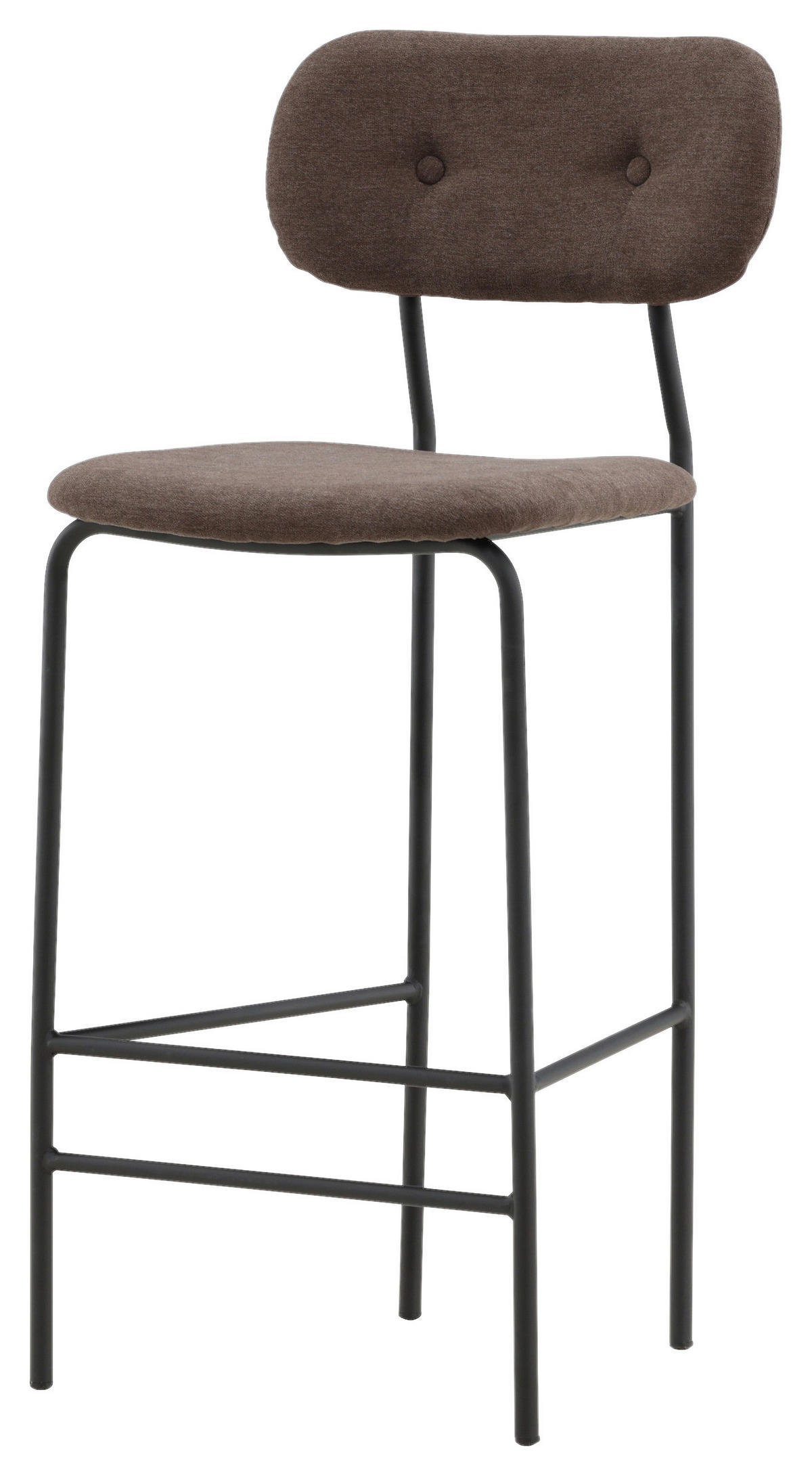 BARHOCKER-SET in Braun  - Braun, Design, Textil/Metall (47/105/49cm) - Livetastic
