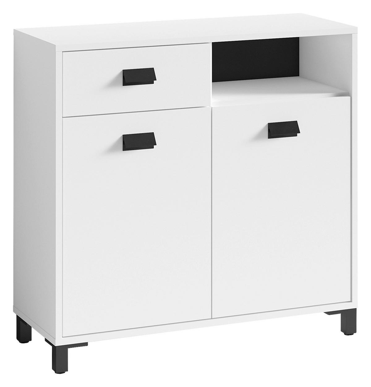 UNTERSCHRANK 80,5/77,5/31 cm   - Schwarz/Weiß, MODERN, Holzwerkstoff/Kunststoff (80,5/77,5/31cm) - MID.YOU