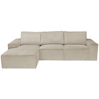 ECKSOFA Naturfarben Chenille  - Schwarz/Naturfarben, KONVENTIONELL, Kunststoff/Textil (168/272cm) - Carryhome