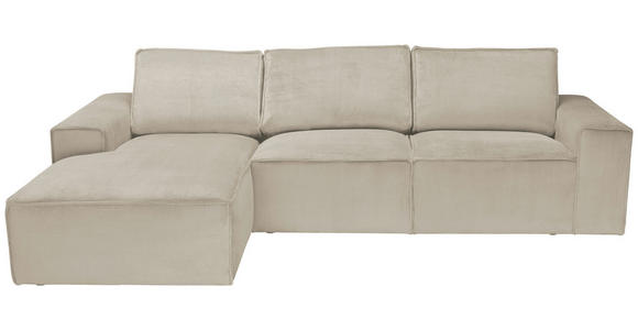 ECKSOFA Naturfarben Chenille - Schwarz/Naturfarben, KONVENTIONELL, Kunststoff/Textil (168/272cm) - Carryhome