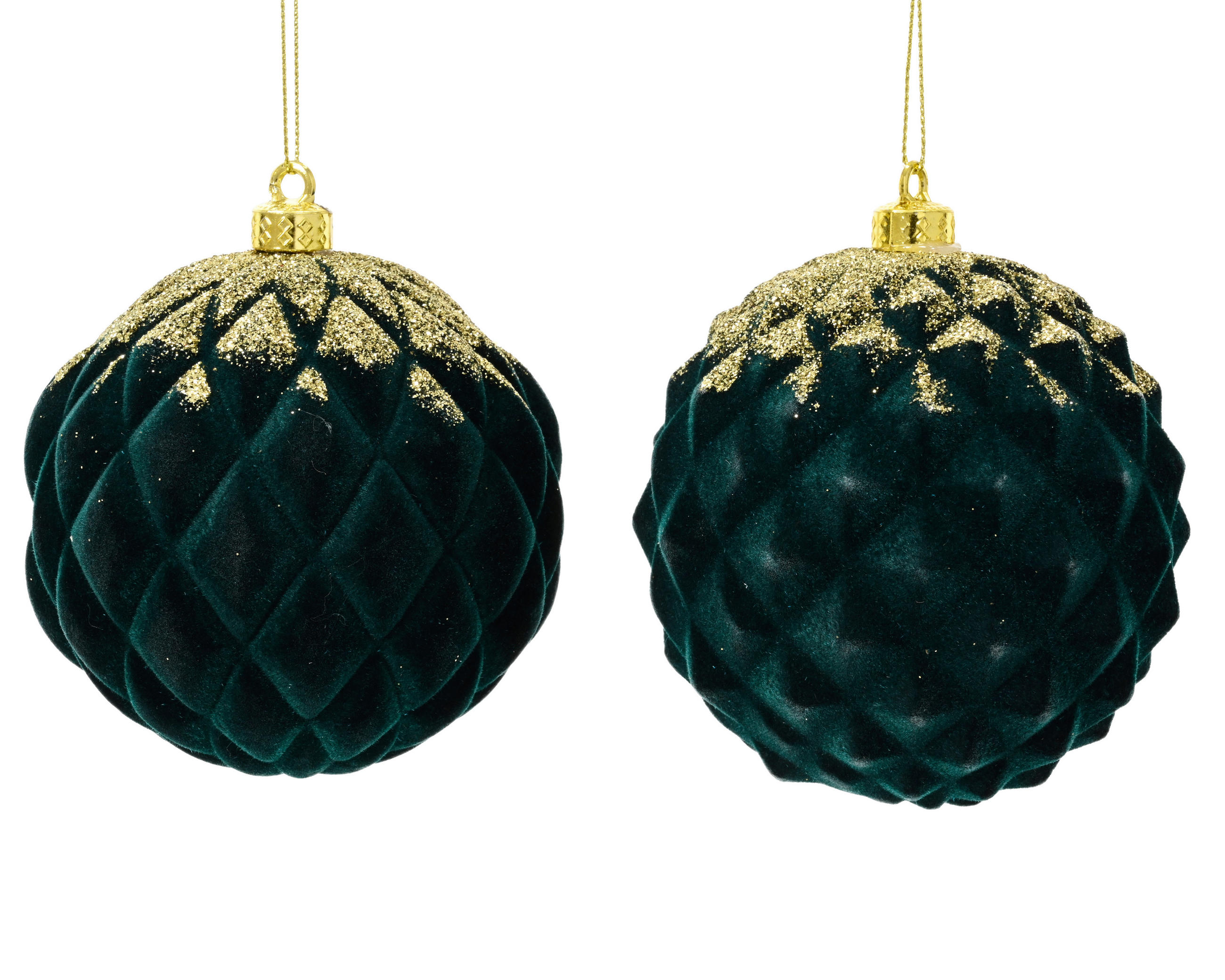 KARÁCSONYFAGÖMB - smaragdzöld, Basics, műanyag (8/8/8cm)