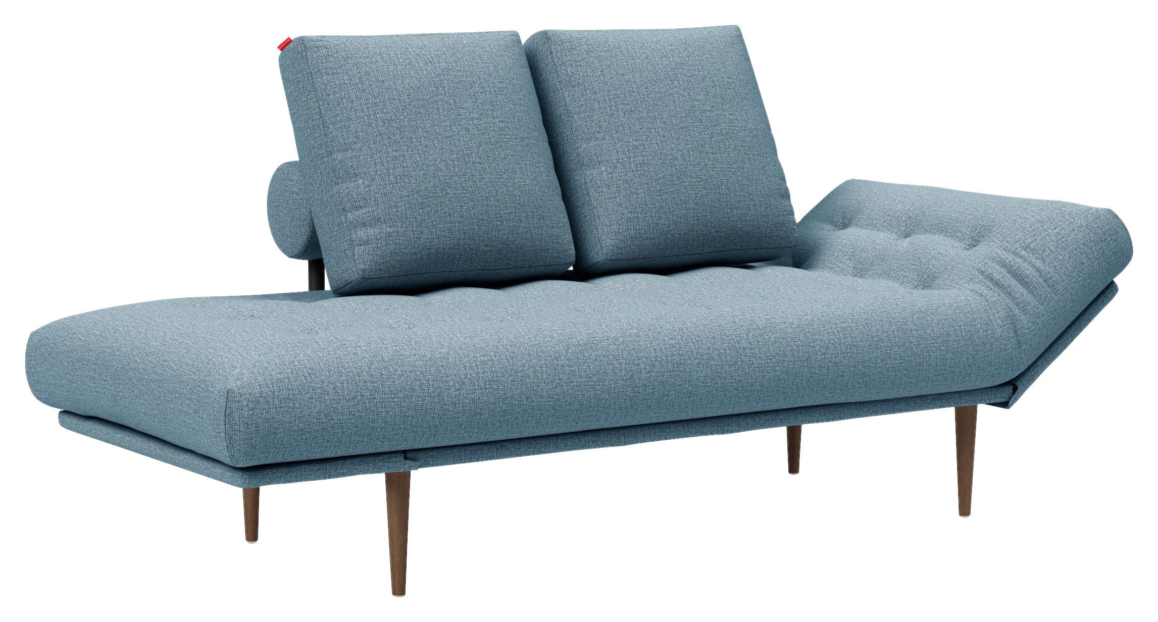 SCHLAFSOFA Flachgewebe Hellblau  - Eiche dunkel/Hellblau, Design, Holz/Textil (200/90/90cm) - Innovation
