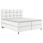 BOXSPRINGBETT 180/200 cm  in Weiß  - Schwarz/Weiß, Trend, Textil/Metall (180/200cm) - Esposa