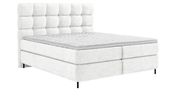 BOXSPRINGBETT 180/200 cm in Weiß - Schwarz/Weiß, Trend, Textil/Metall (180/200cm) - Esposa