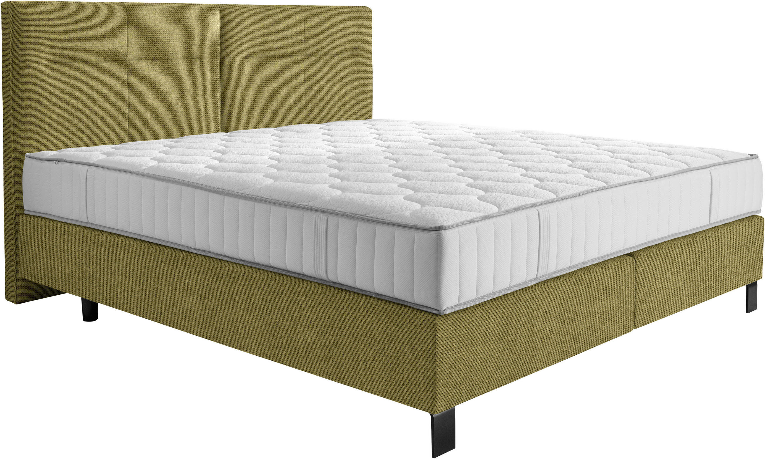BOXSPRINGBETT 180/220 cm  in Grün  - Schwarz/Grün, Konventionell, Textil/Metall (180/220cm) - Esposa
