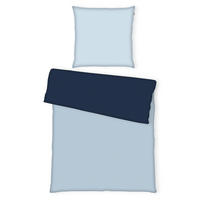 WENDEBETTWÄSCHE Satin 155/220 cm  - Dunkelblau, Basics, Textil (155/220cm) - Tom Tailor