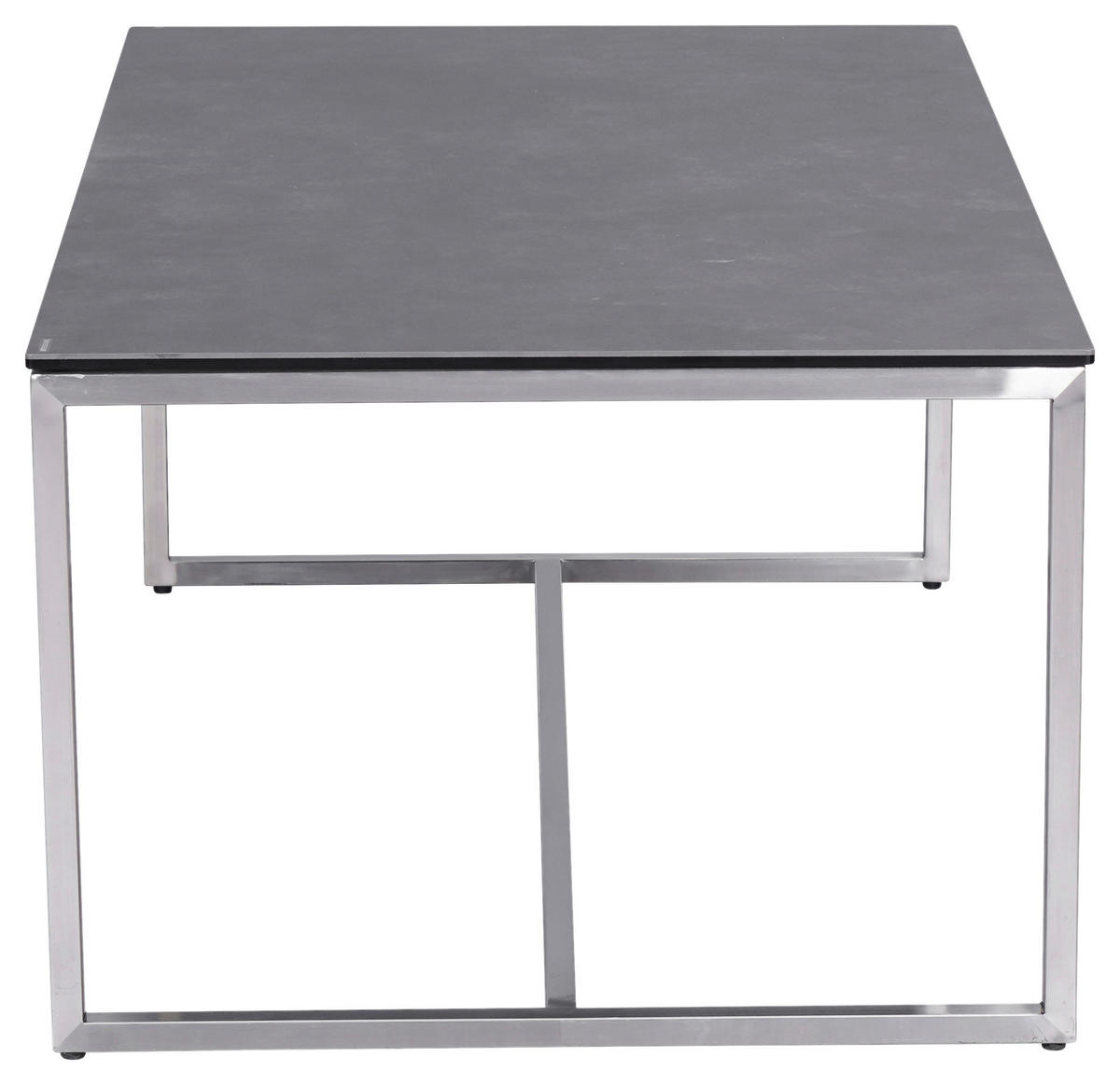 COUCHTISCH in Metall, Glas, Keramik 100/60/42 cm  - Edelstahlfarben/Anthrazit, Design, Glas/Keramik (100/60/42cm) - Novel