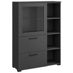 VITRINE  in Graphitfarben  - Anthrazit/Graphitfarben, Design, Glas/Holzwerkstoff (100/143,3/41,9cm) - Cantus