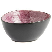 SCHALE SÖREN   - Violett/Schwarz, Basics, Keramik (16,5/6,5/18cm) - Novel