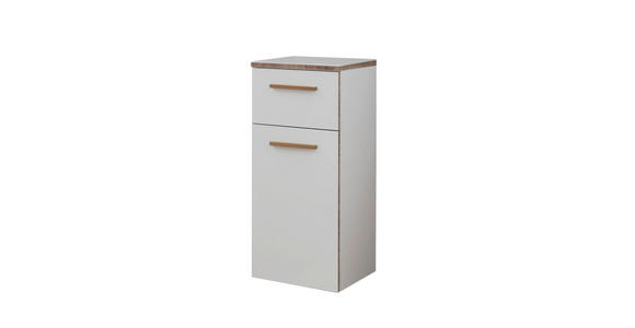 UNTERSCHRANK 30/72/33 cm - Eichefarben/Weiß, KONVENTIONELL, Holz/Holzwerkstoff (30/72/33cm) - Xora