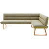 ECKBANK in Holz, Textil Grün, Eichefarben, Hellgrün  - Eichefarben/Hellgrün, Design, Holz/Textil (237/162cm) - Koinor