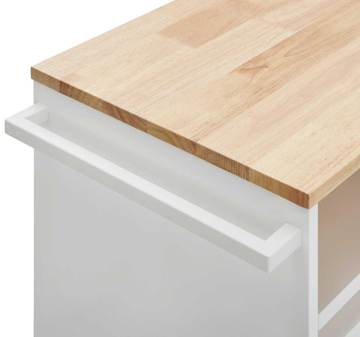 SERVÍROVACÍ VOZÍK, přírodní barvy, bílá, 50/78/38 cm - bílá/přírodní barvy, Design, kov/dřevo (50/78/38cm) - MID.YOU