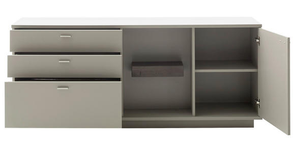 SIDEBOARD 180/77/44 cm in Grau, Eichefarben - Eichefarben/Grau, Design, Holzwerkstoff/Metall (180/77/44cm) - Novel
