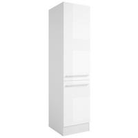 APOTHEKERSCHRANK 50/211/57 cm  in Weiß, Weiß Hochglanz  - Weiß Hochglanz/Silberfarben, Design, Holzwerkstoff/Kunststoff (50/211/57cm) - MID.YOU