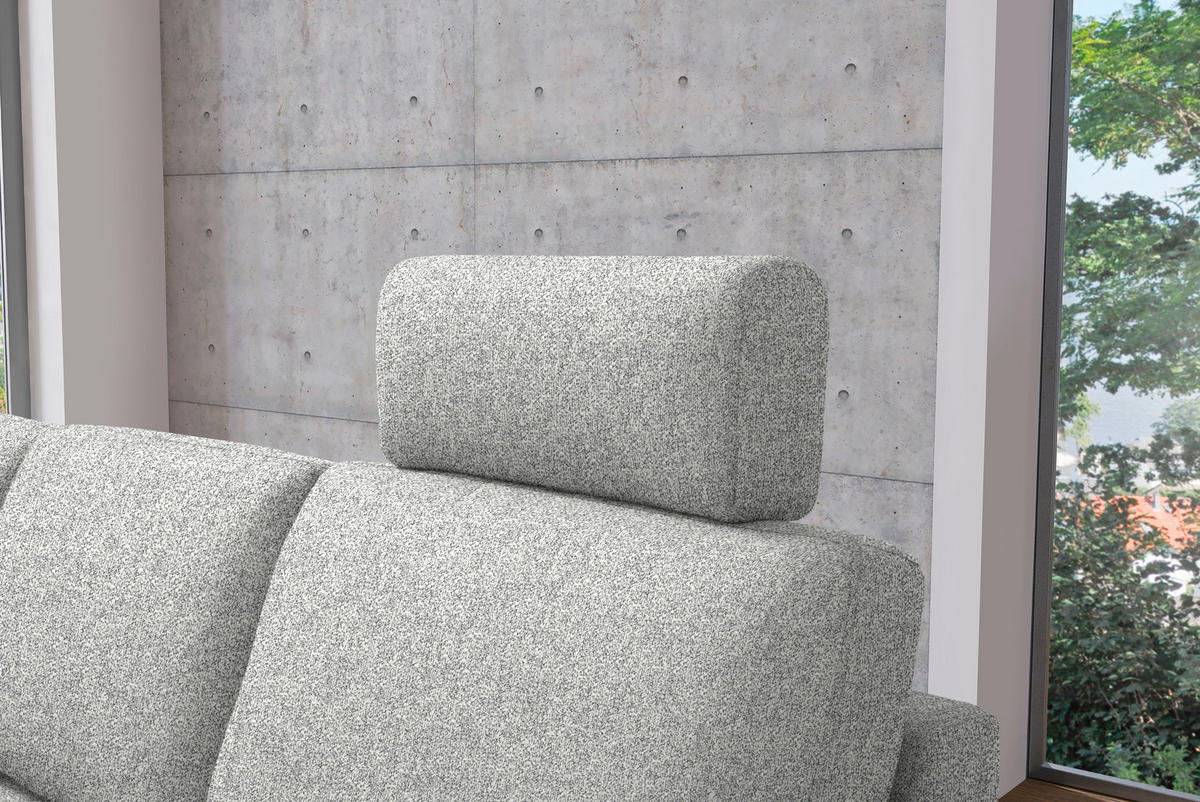 ECKSOFA  in Mikrovelours Naturfarben  160/248 cm  - Alufarben/Naturfarben, Design, Textil/Metall (160/248cm) - Sedda