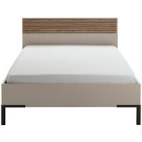 POSTELJA 120 cm   x 200 cm  , leseni material bež, barve hrasta  - barve hrasta/bež, Moderno, kovina/leseni material (120/200cm) - Xora