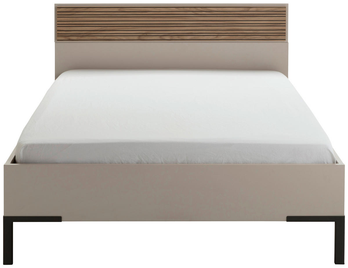 POSTELJA 120 cm   x 200 cm  , leseni material bež, barve hrasta  - barve hrasta/bež, Moderno, kovina/leseni material (120/200cm) - Xora