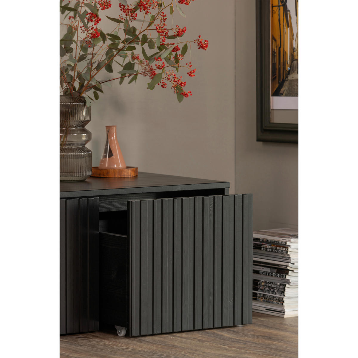 SITZBANK 88/40/50 cm Schwarz Kiefer massiv  - Schwarz, Design, Holz (88/40/50cm) - Livetastic