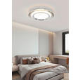 LED-DECKENLEUCHTE 35/6 cm   - Chromfarben/Transparent, Design, Kunststoff/Metall (35/6cm) - Novel
