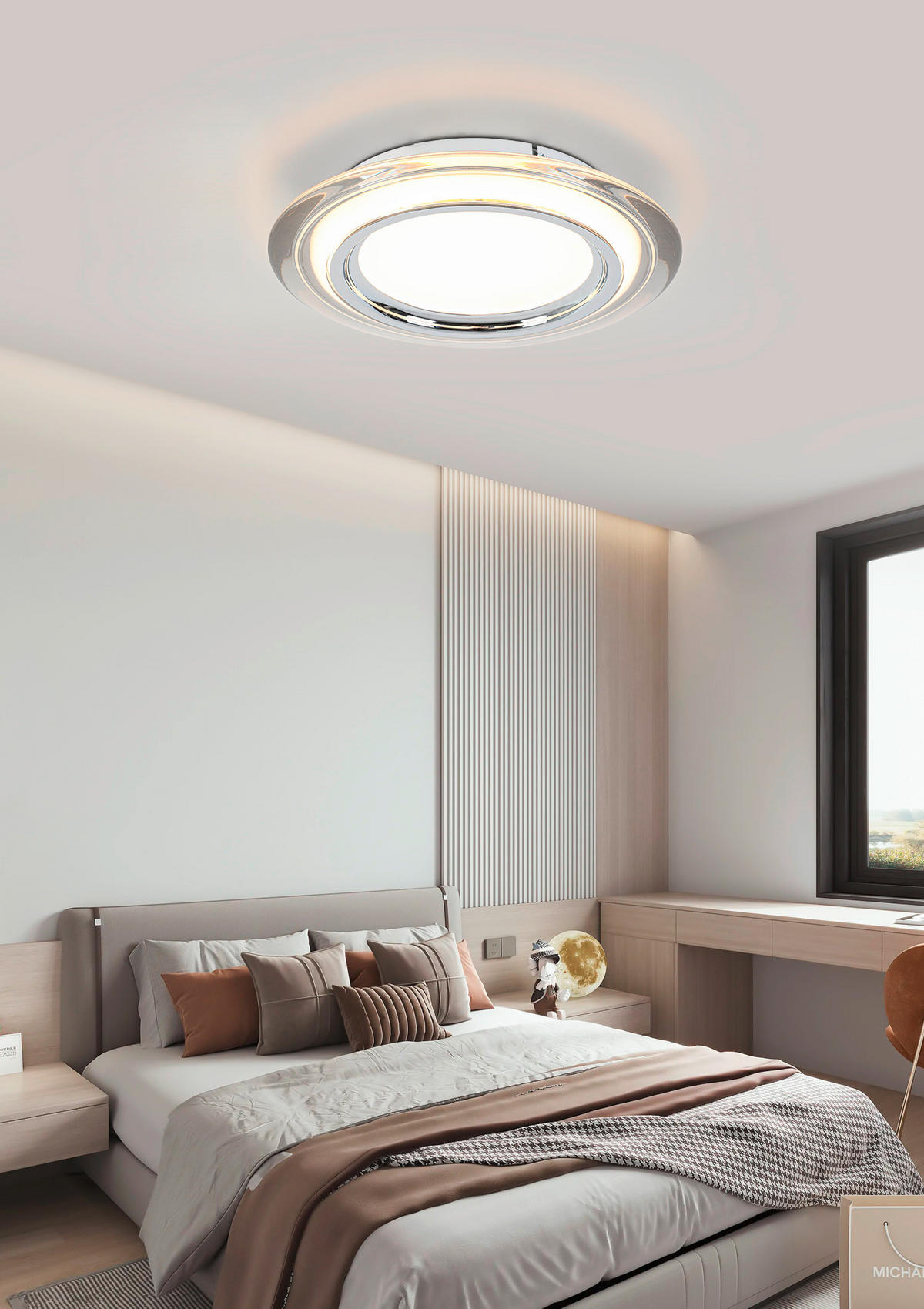 LED-DECKENLEUCHTE 35/6 cm   - Chromfarben/Transparent, Design, Kunststoff/Metall (35/6cm) - Novel