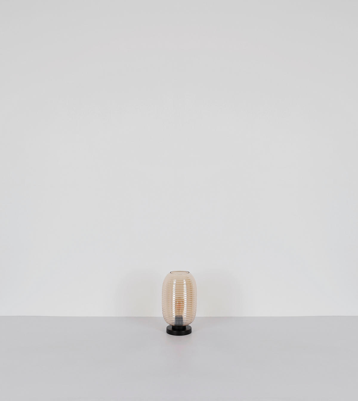 BORDSLAMPA JEFREY 20/34,5 cm   - bärnstensfärgad/svart, Basics, metall/glas (20/34,5cm) - Globo