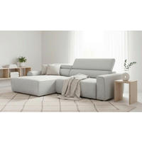 ECKSOFA  Chenille Beige  - Beige/Schwarz, Design, Kunststoff/Textil (160/258cm) - Livetastic